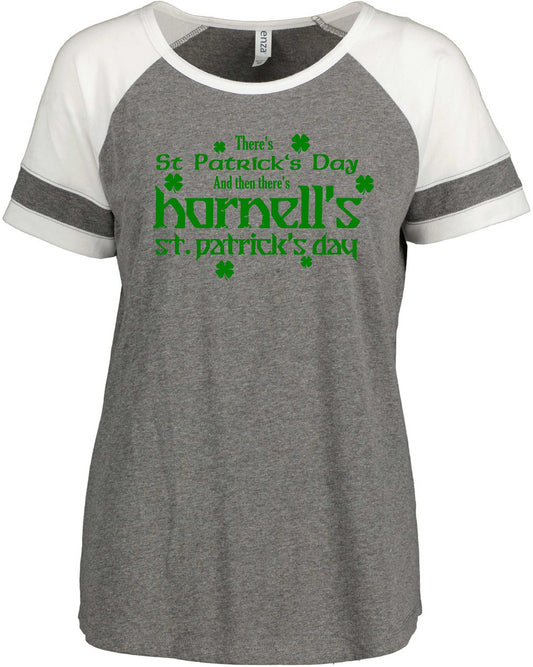 Hornell St Patrick's Day EZ146 Enza Ladies Jersey Colorblock Tee