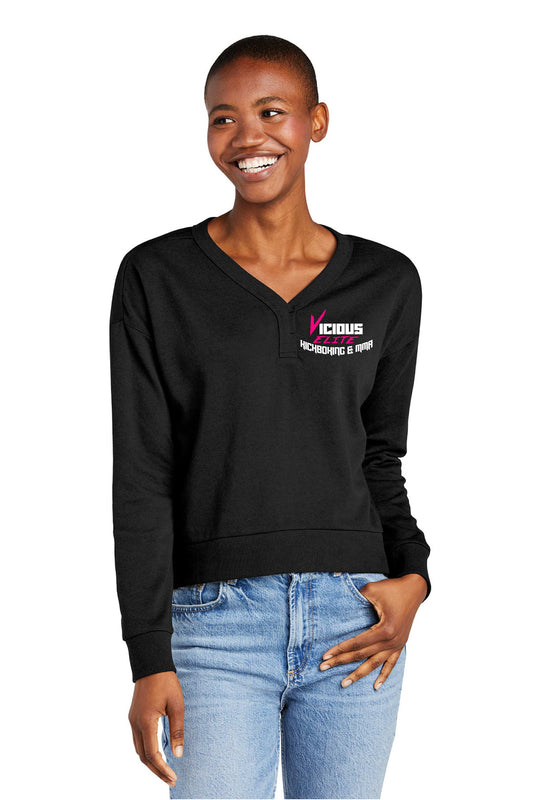 **NEW**Vicious Elite MMA & Kickboxing Ladies District Fleece vneck