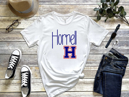 Hornell Raiders Bella White Unisex tshirt with options BC3001CVC