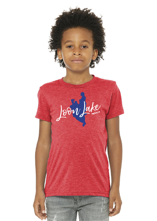 LL Lake Image Youth Triblend Short Sleeve Tee