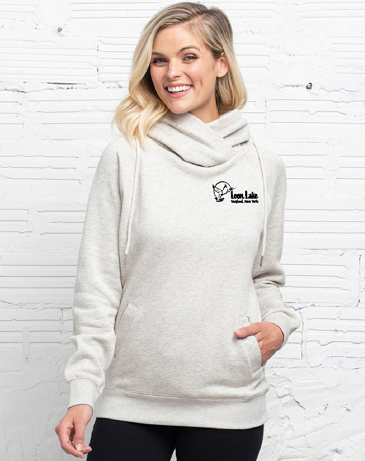 Loon Lake Embroidered Enza Cowl Neck Ladies Hoodie EZ329